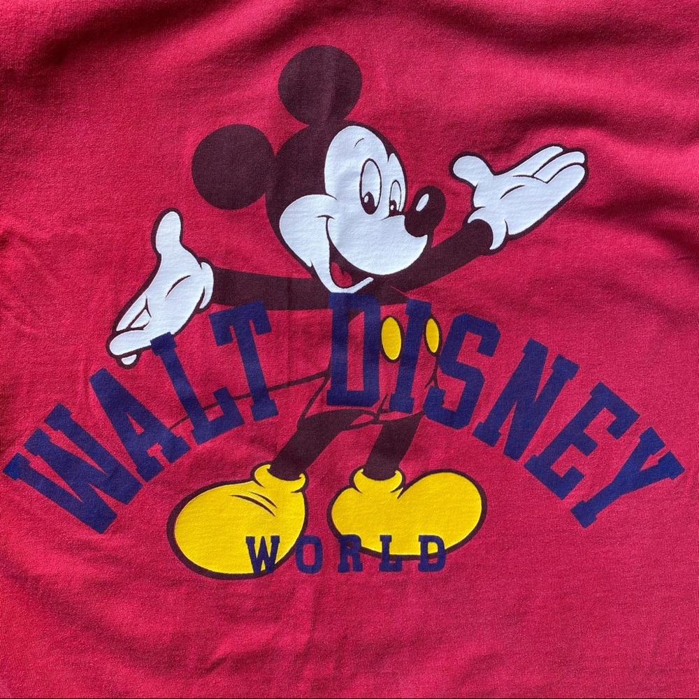 Walt Disney World Vintage 90s Mickey Mouse red t-shirt tee Adult Small - Picture 3 of 7